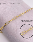 Connection: "Candice" 14K Yellow Gold Paperclip Chain