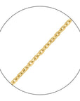 Connection: "Karen" 14K Yellow Gold Diamond-Cut Cable Chain