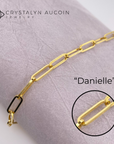 Connection: "Danielle" 14K Yellow Gold Bold Paperclip Chain