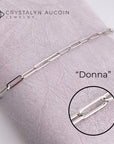 Connection: "Donna" 14K White Gold Paperclip Chain