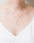 "Open" Elongated Hexagon Necklace