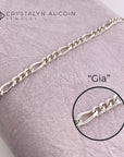 Connection: "Gia" Sterling Silver Figaro Chain