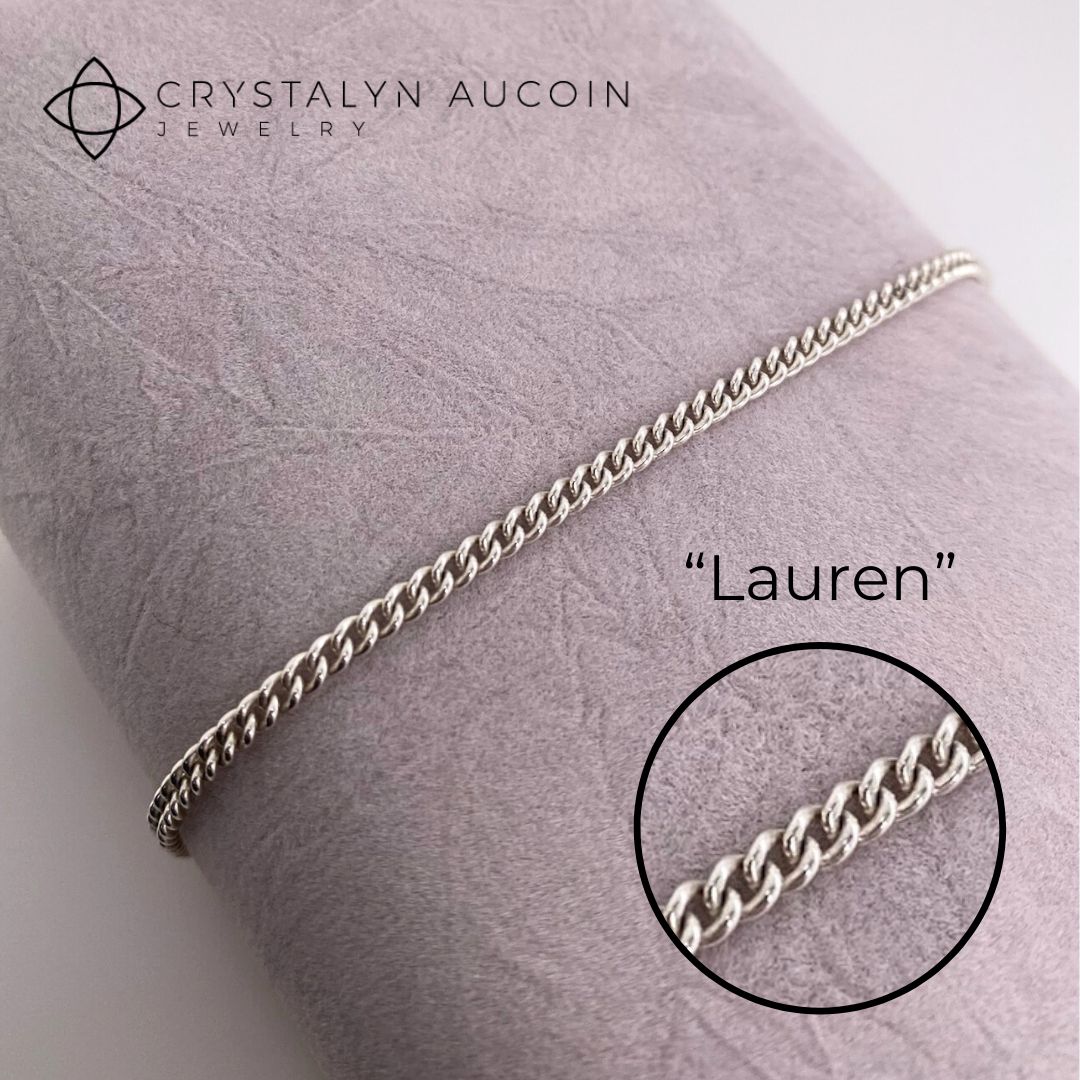 Connection: &quot;Lauren&quot;  Sterling Silver Curb Chain