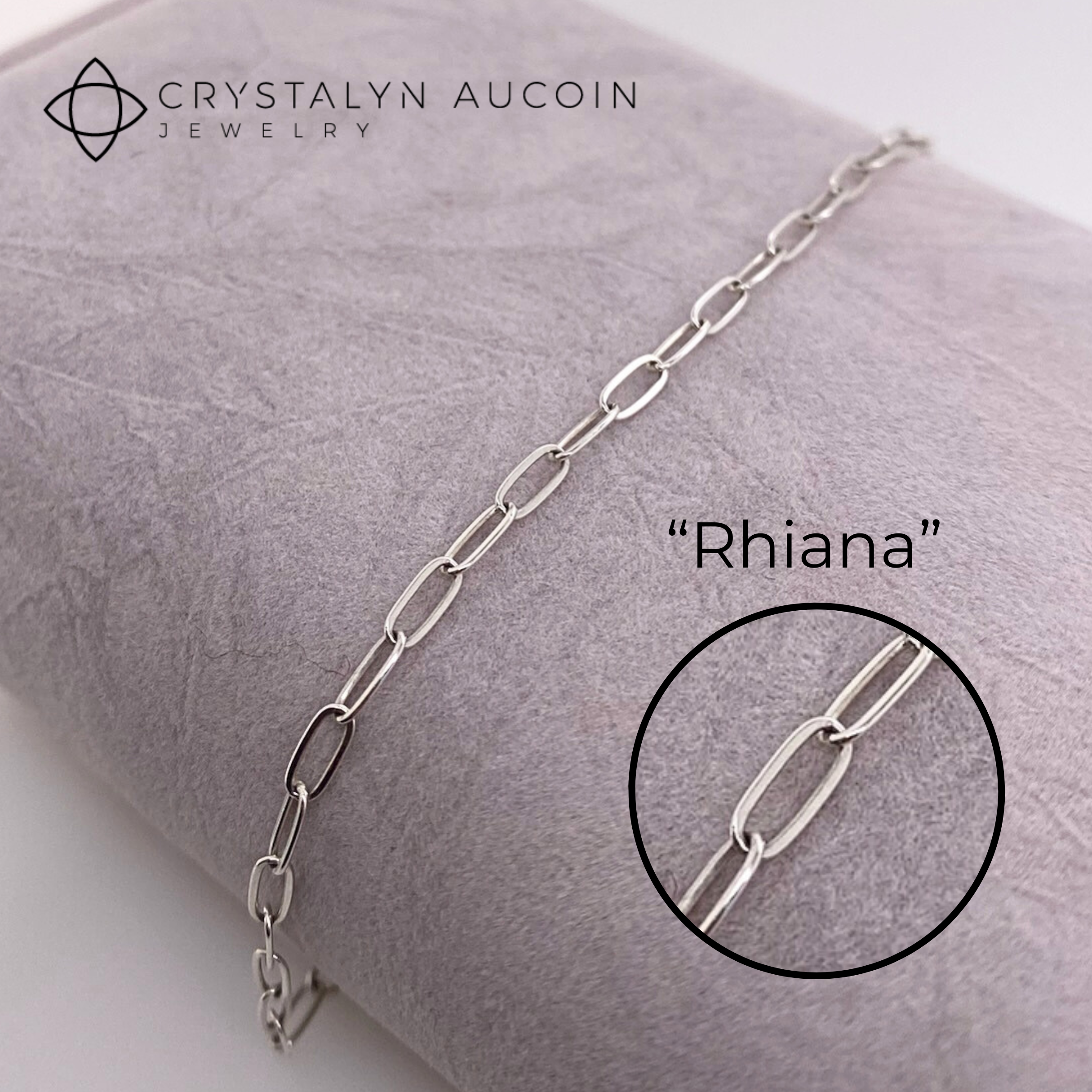 Connection: “Rhiana” Sterling Silver Elongated Paperclip Chain