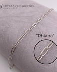 Connection: “Rhiana” Sterling Silver Elongated Paperclip Chain