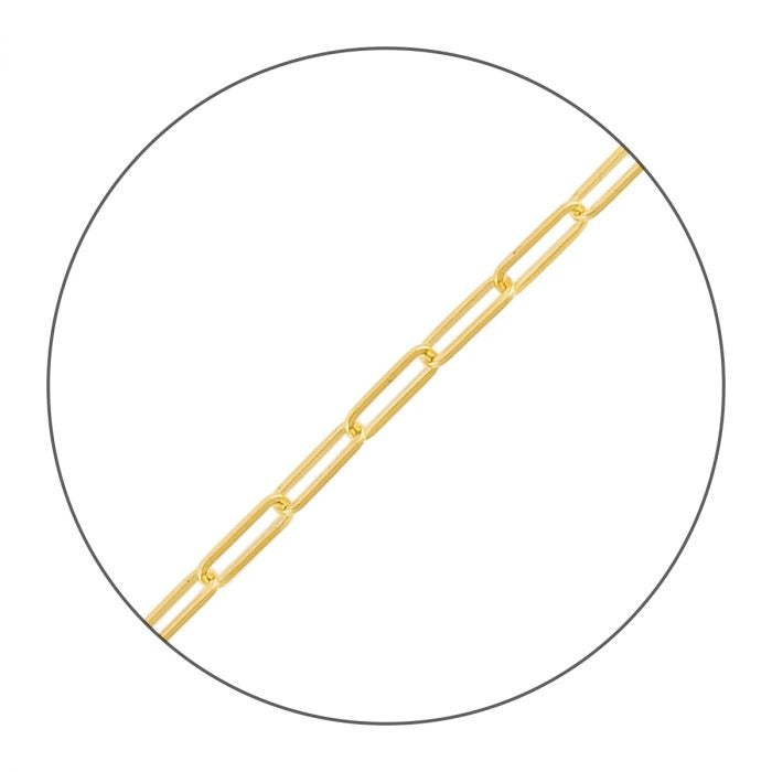 Connection: &quot;Candice&quot; 14K Yellow Gold Paperclip Chain