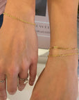 Connection: "Karen" 14K Yellow Gold Diamond-Cut Cable Chain