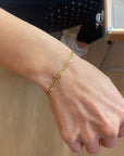 Connection: "Jamie" 14K Yellow Gold Curb Chain