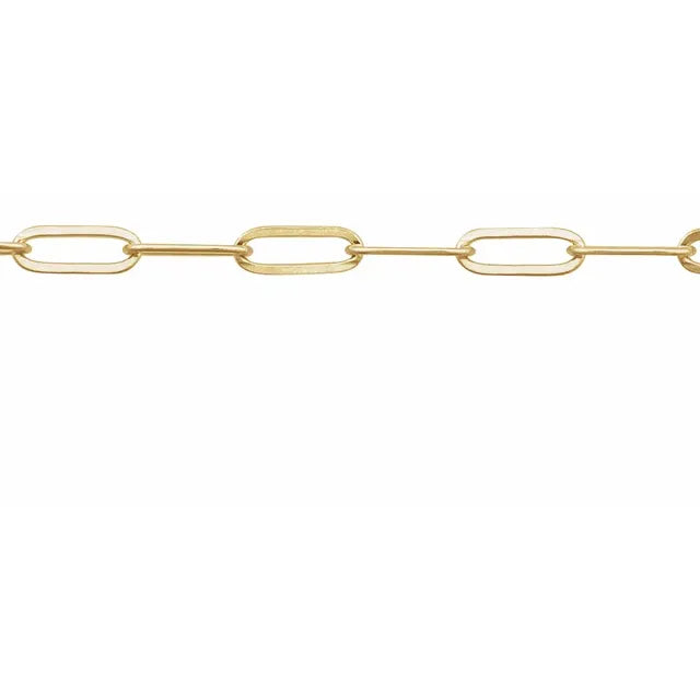 Connection: &quot;Kat&quot; 14K Yellow Gold Paperclip Chain