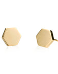 Hexagon "Solid" Stud Earrings