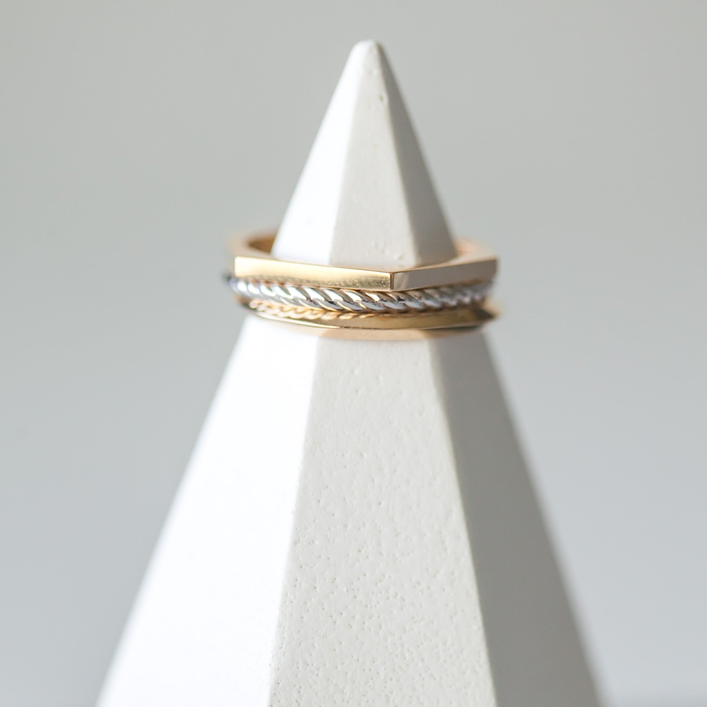 Stackable &quot;Edge&quot; Ring