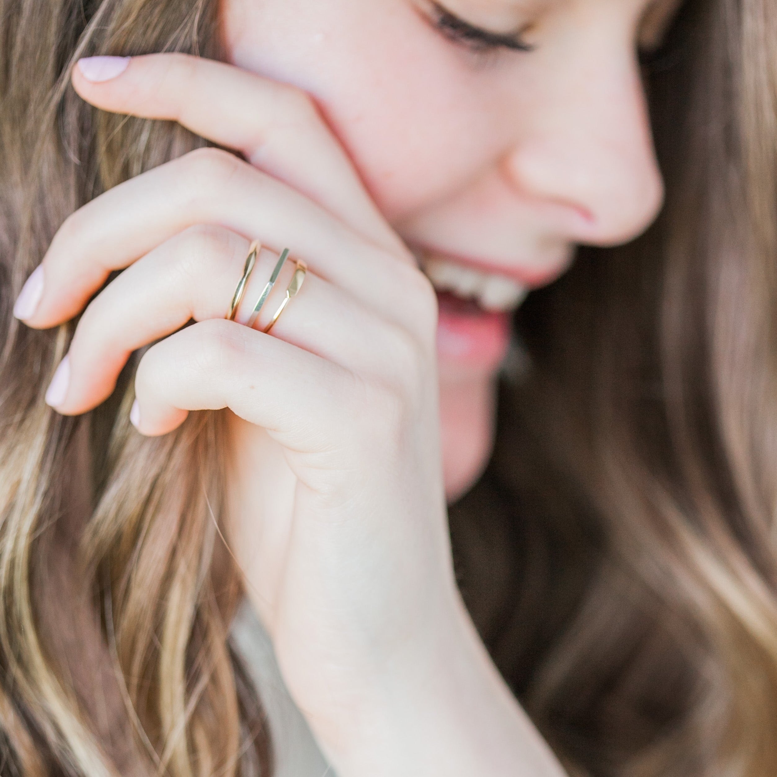 Stackable &quot;Edge&quot; Ring