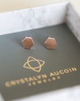 Hexagon "Solid" Stud Earrings