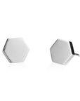 Hexagon "Solid" Stud Earrings