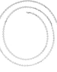 Connection: “Mel” Sterling Silver Diamond-Cut Cable Chain