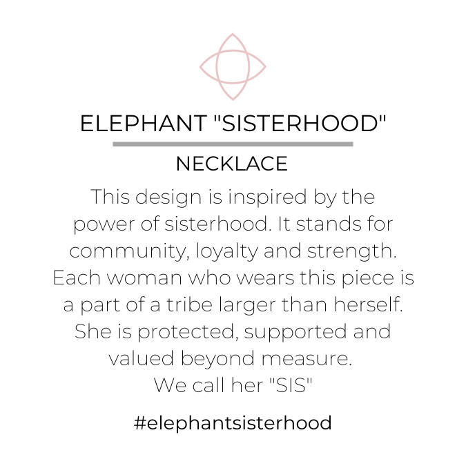 &quot;Sisterhood&quot; Elephant Necklace