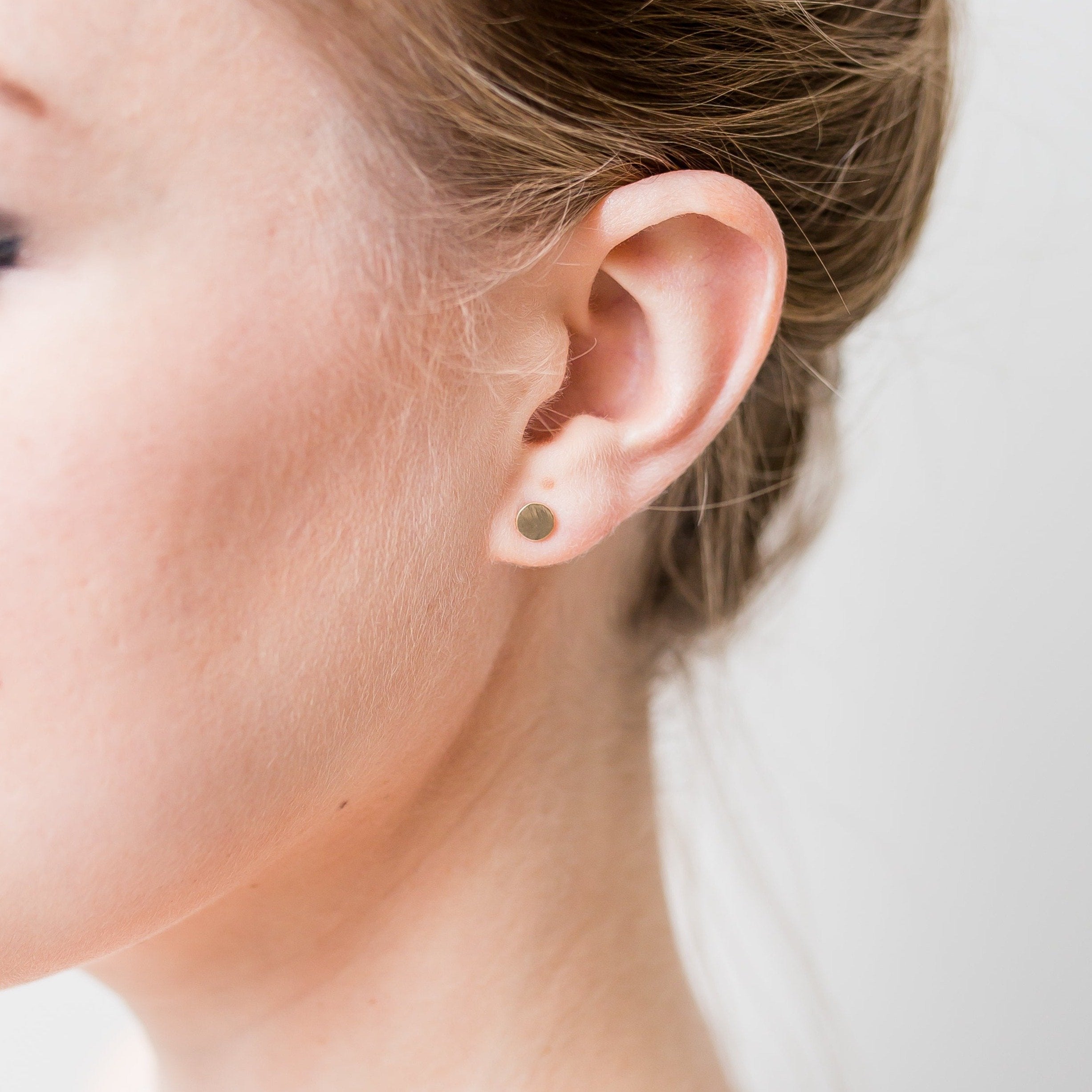 Round &quot;Mini&quot; Stud Earrings