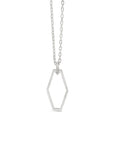 "Open" Elongated Hexagon Necklace