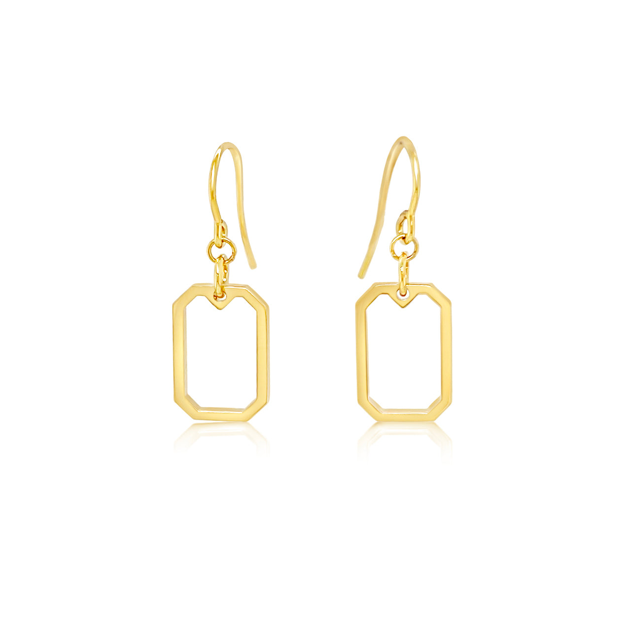 &quot;Open&quot; Emerald-Cut Earrings