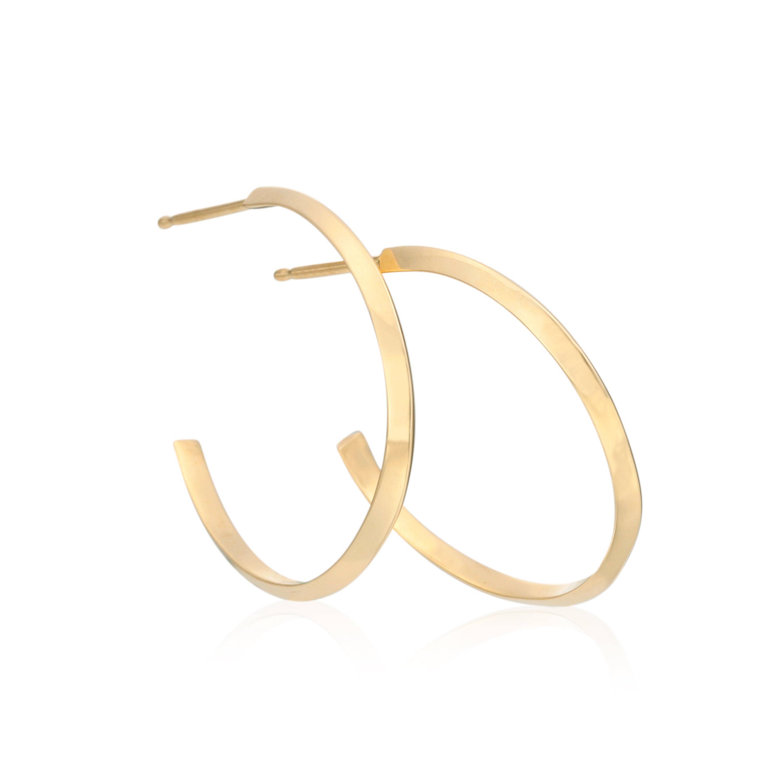 &quot;Edge&quot; Hoop Earrings 20mm