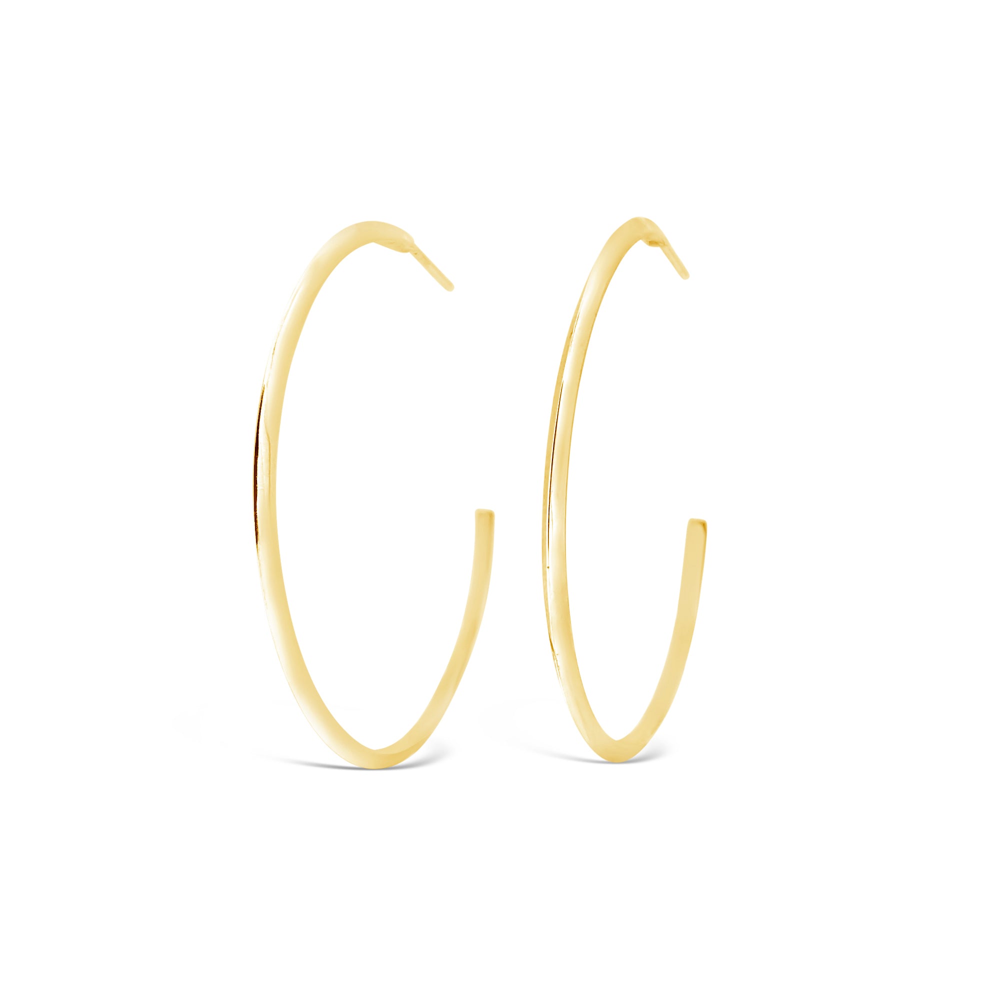 &quot;Edge&quot; Hoop Earrings 40mm