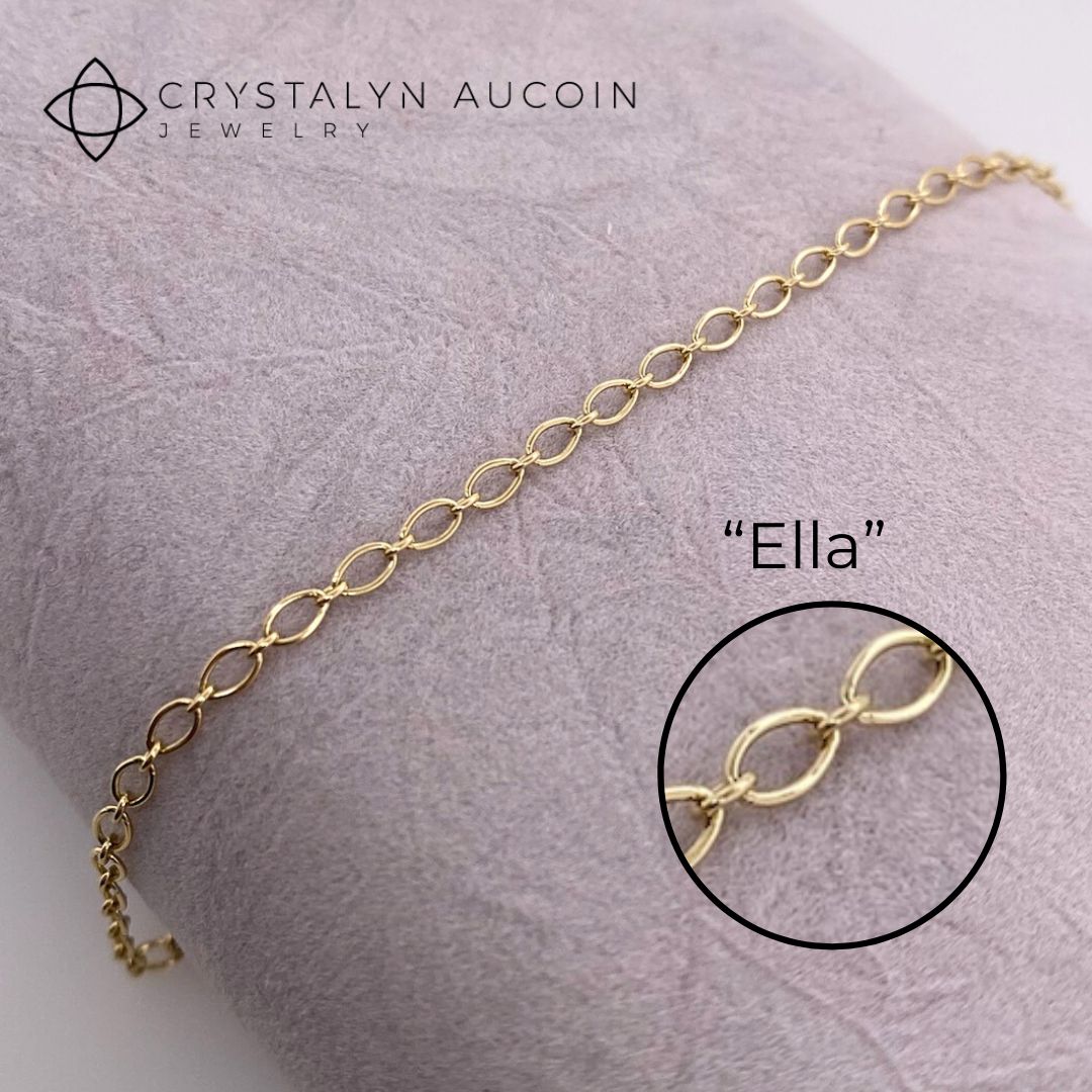 Connection: &quot;Ella&quot; 14K Yellow Gold Oval Link Chain