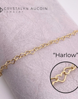 Connection: “Harlow” 14K Yellow Gold Heart Chain