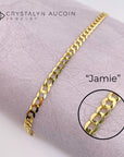 Connection: "Jamie" 14K Yellow Gold Curb Chain
