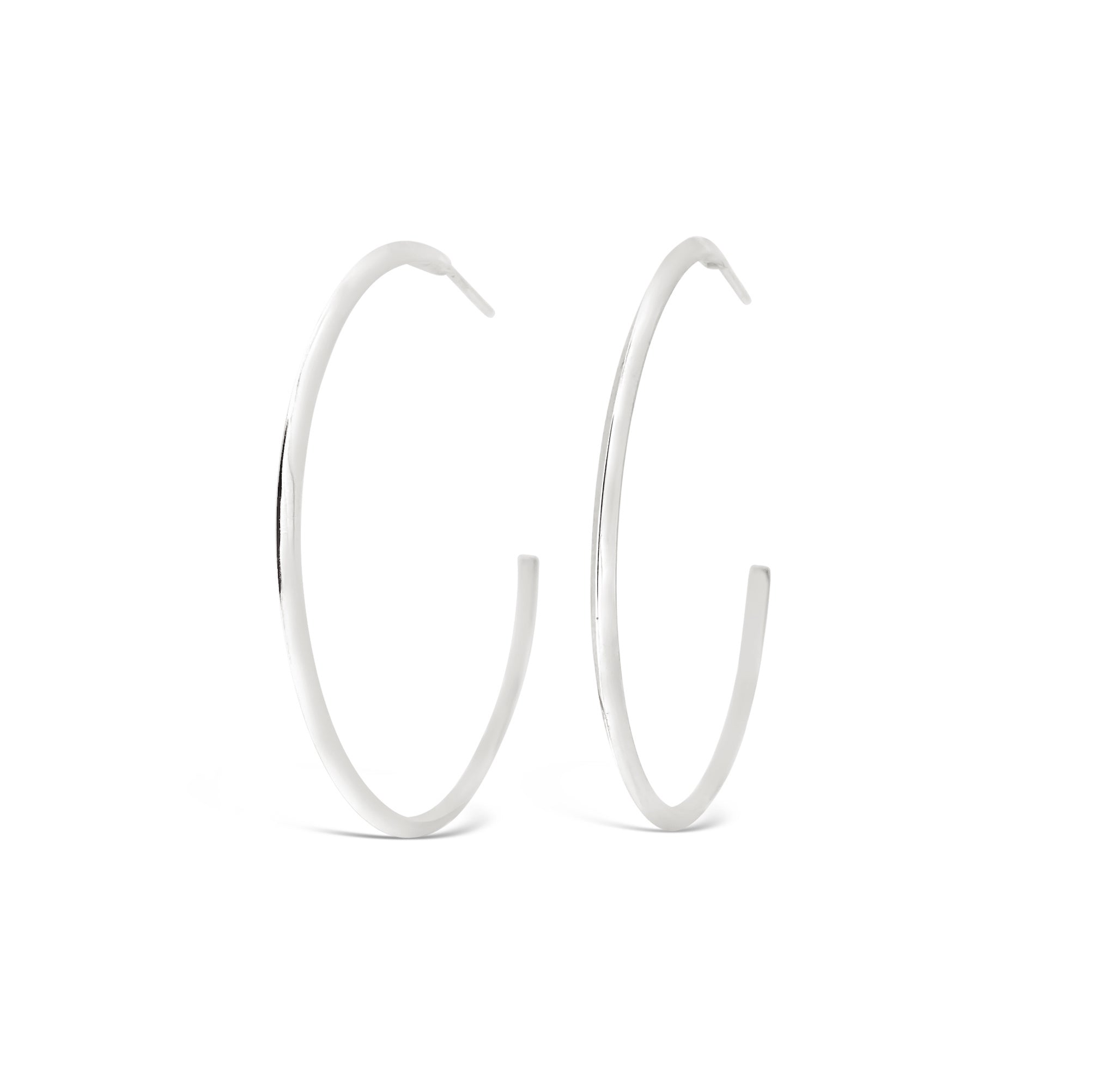 &quot;Edge&quot; Hoop Earrings 40mm